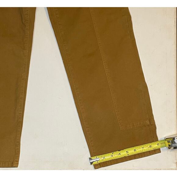 Chelsea & Violet Womens Pants Sz 29 Camel Tan Button-Front Crop Wide-Leg Utility - Picture 9 of 13
